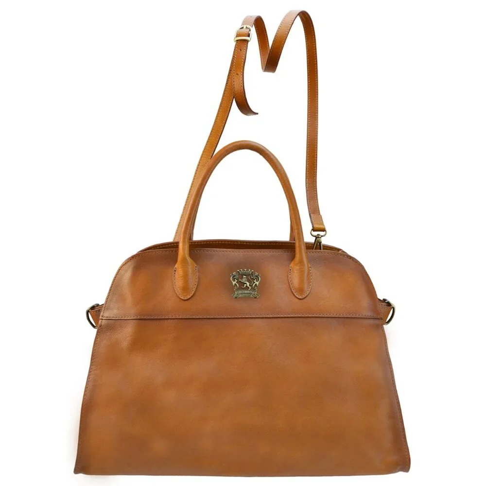 NWT ✅ Pratesi Firenze Italian Leather B548 Large Satchel With Side Buckles